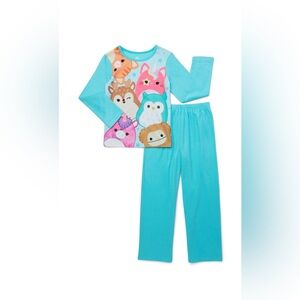 Squishmallows Girls Long Sleeve Top and Pants Pajama Set, 2-Piece, Sizes 4-12